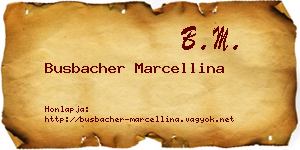 Busbacher Marcellina névjegykártya